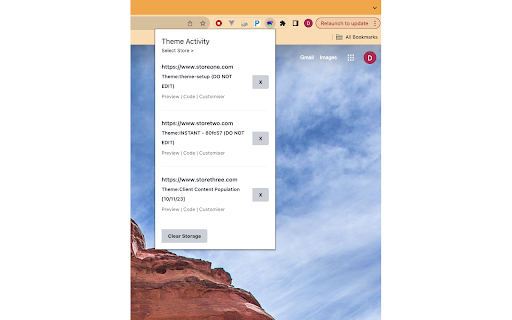 Recent Shopify Themes  from Chrome web store to be run with OffiDocs Chromium online
