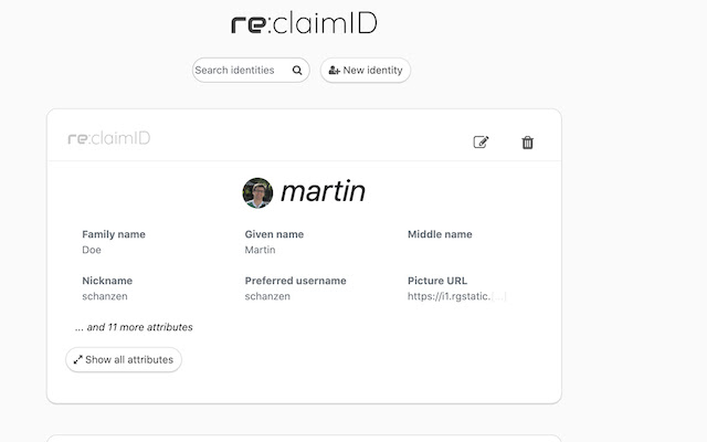re:claimID  from Chrome web store to be run with OffiDocs Chromium online