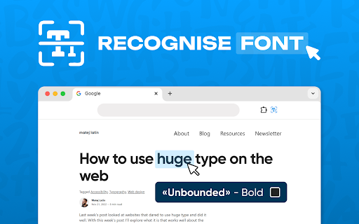 Recognise Font  from Chrome web store to be run with OffiDocs Chromium online
