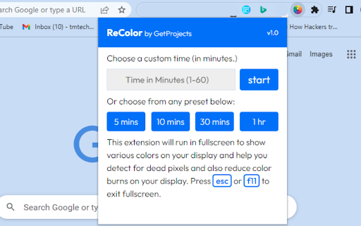 ReColor  from Chrome web store to be run with OffiDocs Chromium online