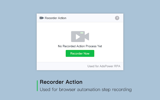 Recorder Action  from Chrome web store to be run with OffiDocs Chromium online