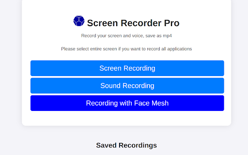 RecorderPro  from Chrome web store to be run with OffiDocs Chromium online