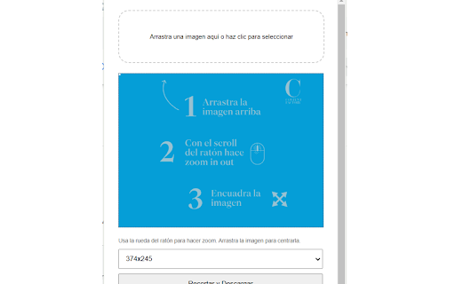 Recortador de Imágenes  from Chrome web store to be run with OffiDocs Chromium online