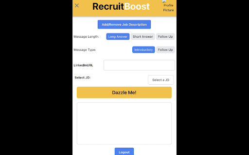 Recruit Boost  from Chrome web store to be run with OffiDocs Chromium online