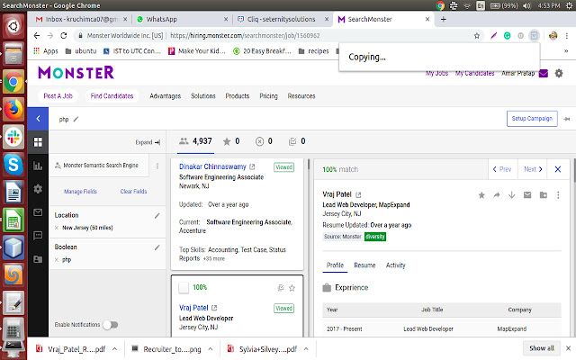 Recruiter Tool  from Chrome web store to be run with OffiDocs Chromium online