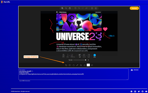 RecURL  from Chrome web store to be run with OffiDocs Chromium online