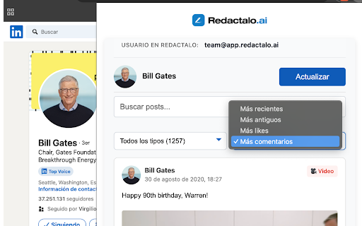 Redactalo.ai métricas  from Chrome web store to be run with OffiDocs Chromium online
