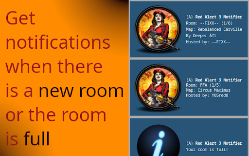Red Alert 3 Notifier  from Chrome web store to be run with OffiDocs Chromium online