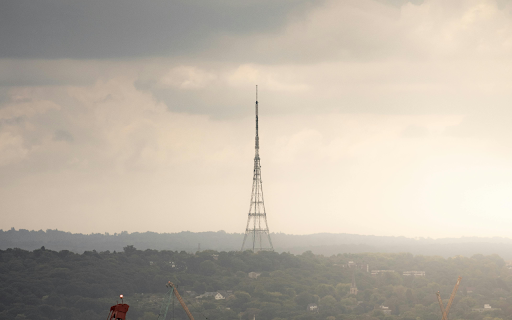 Red and White Crane on Top of the Hill  from Chrome web store to be run with OffiDocs Chromium online