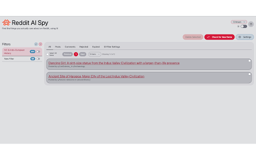 Reddit AI Spy  from Chrome web store to be run with OffiDocs Chromium online