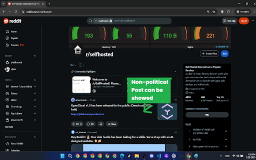 Reddit Brainrot Blocker (Trump, Elon, Doge)  from Chrome web store to be run with OffiDocs Chromium online