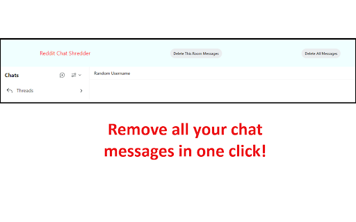 Reddit Chat Shredder  from Chrome web store to be run with OffiDocs Chromium online