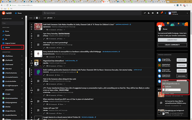 Reddit Custom Feeds  from Chrome web store to be run with OffiDocs Chromium online