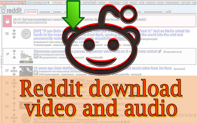 Reddit baixa vídeo e áudio da loja virtual do Chrome para ser executado com OffiDocs Chromium online