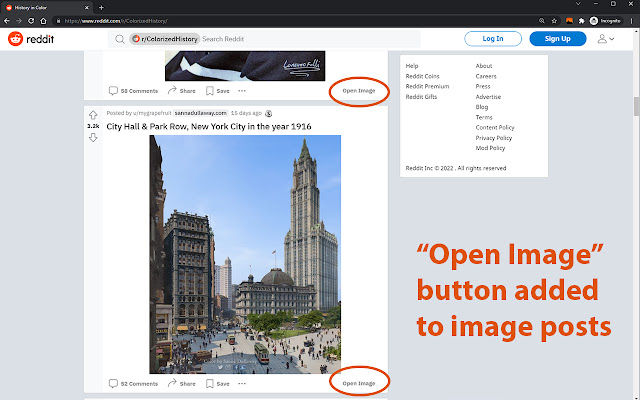 Reddit Image Opener  from Chrome web store to be run with OffiDocs Chromium online