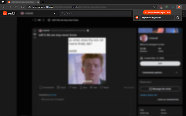 Reddit link shortener  from Chrome web store to be run with OffiDocs Chromium online