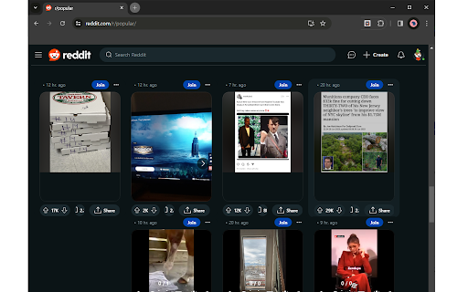 Reddit Media Galley View  from Chrome web store to be run with OffiDocs Chromium online
