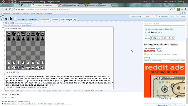 Reddit PGN viewer.  from Chrome web store to be run with OffiDocs Chromium online