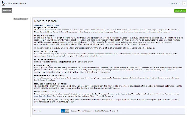 RedditResearch  from Chrome web store to be run with OffiDocs Chromium online