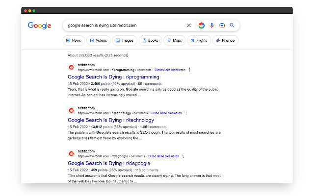 Reddit Search on Google  from Chrome web store to be run with OffiDocs Chromium online