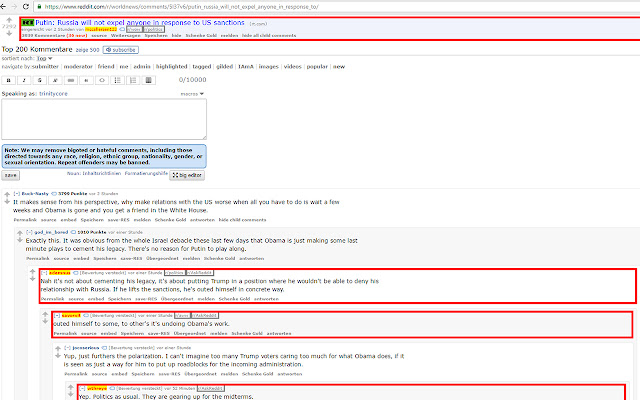 Reddit User Highlighter  from Chrome web store to be run with OffiDocs Chromium online