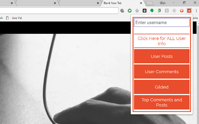 Reddit User Search  from Chrome web store to be run with OffiDocs Chromium online