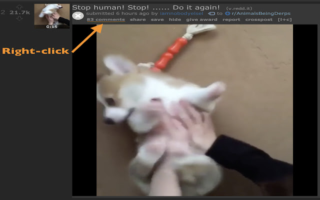 Reddit Video Linker  from Chrome web store to be run with OffiDocs Chromium online