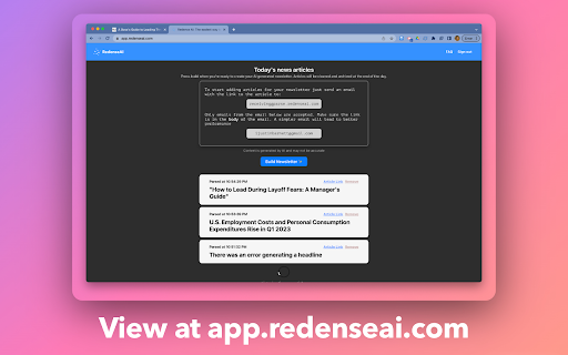 Redense Clip  from Chrome web store to be run with OffiDocs Chromium online