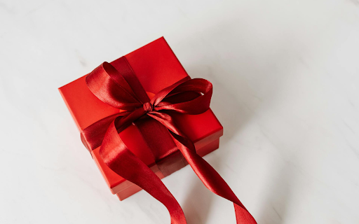 Red gift box  from Chrome web store to be run with OffiDocs Chromium online