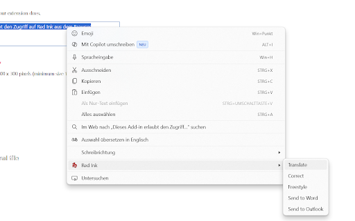 Red Ink Browser Extension  from Chrome web store to be run with OffiDocs Chromium online