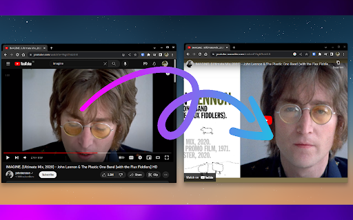 Redirect Youtube Video to Embed Page  from Chrome web store to be run with OffiDocs Chromium online