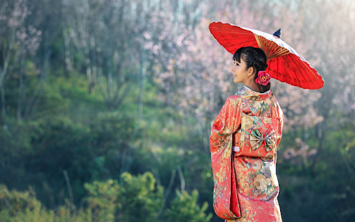 Red kimono dress  from Chrome web store to be run with OffiDocs Chromium online