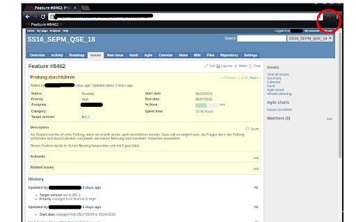 Redmine ShortCut  from Chrome web store to be run with OffiDocs Chromium online
