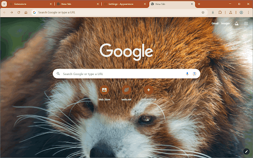 Red Panda  from Chrome web store to be run with OffiDocs Chromium online