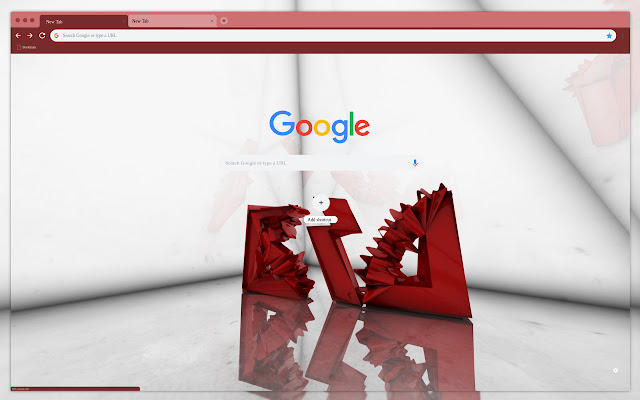 Red paper reflection  from Chrome web store to be run with OffiDocs Chromium online