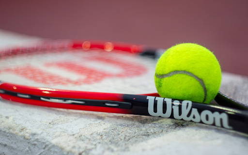 Red racket and ball  from Chrome web store to be run with OffiDocs Chromium online