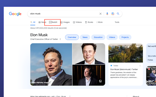 RedSearch  from Chrome web store to be run with OffiDocs Chromium online