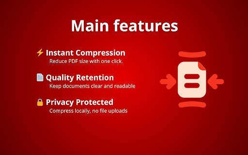 Reduce PDF size  from Chrome web store to be run with OffiDocs Chromium online