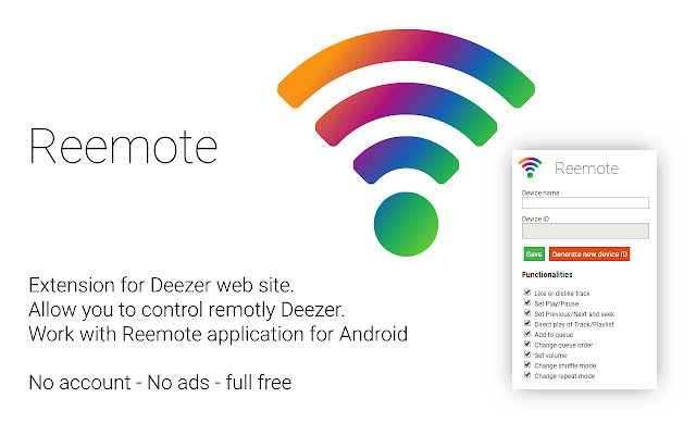 Reemote  from Chrome web store to be run with OffiDocs Chromium online
