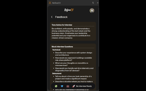 RefineCV  from Chrome web store to be run with OffiDocs Chromium online