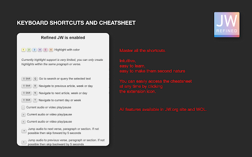 Refined JW  from Chrome web store to be run with OffiDocs Chromium online