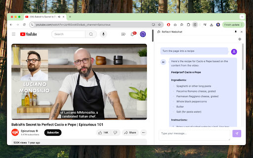 Reflect Webchat  from Chrome web store to be run with OffiDocs Chromium online