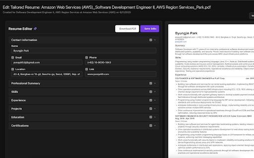 ReflexCV Tailor Your Resume to Any Job — In 1 Click.  from Chrome web store to be run with OffiDocs Chromium online