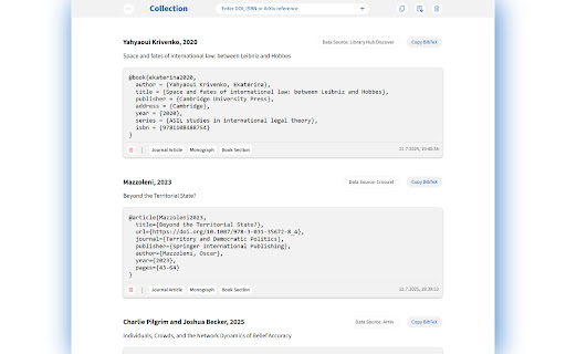 RefMate  from Chrome web store to be run with OffiDocs Chromium online