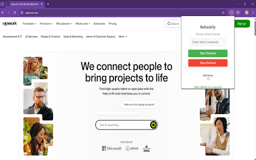 Refreshify Auto Refresh Page  Page Monitor Easily  from Chrome web store to be run with OffiDocs Chromium online