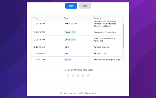 RefreshMaster  from Chrome web store to be run with OffiDocs Chromium online
