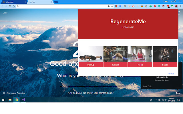 RegenerateMe  from Chrome web store to be run with OffiDocs Chromium online