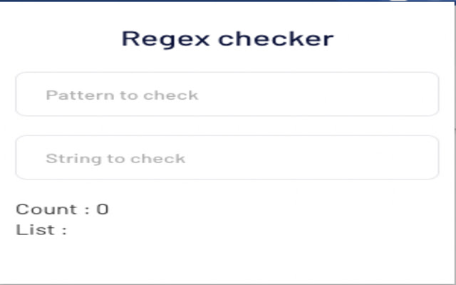 Regex Checker Educationnal Extension from Chrome web store to be run with OffiDocs Chromium online Regex Checker Educationnal Extension from Chrome web store to be run with OffiDocs Chromium online