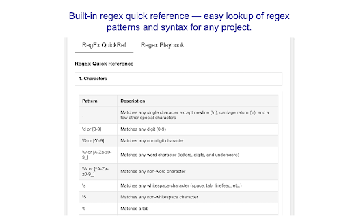 RegEx Tester  from Chrome web store to be run with OffiDocs Chromium online