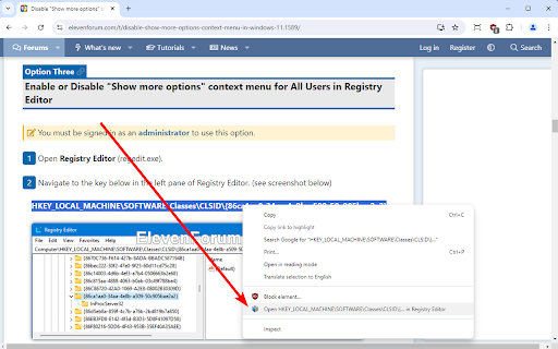 Registry Jumper  from Chrome web store to be run with OffiDocs Chromium online